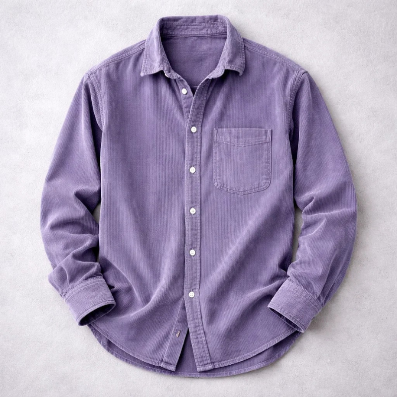DELACROIX | CHEMISE CLASSIQUE EN VELOURS CÔTELÉ POUR HOMMES