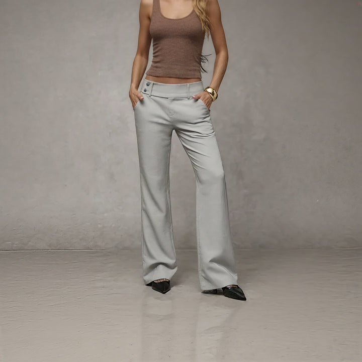 BEAUMONT NICE | PANTALONS FLUIDES À TAILLE MOYENNE POUR FEMMES