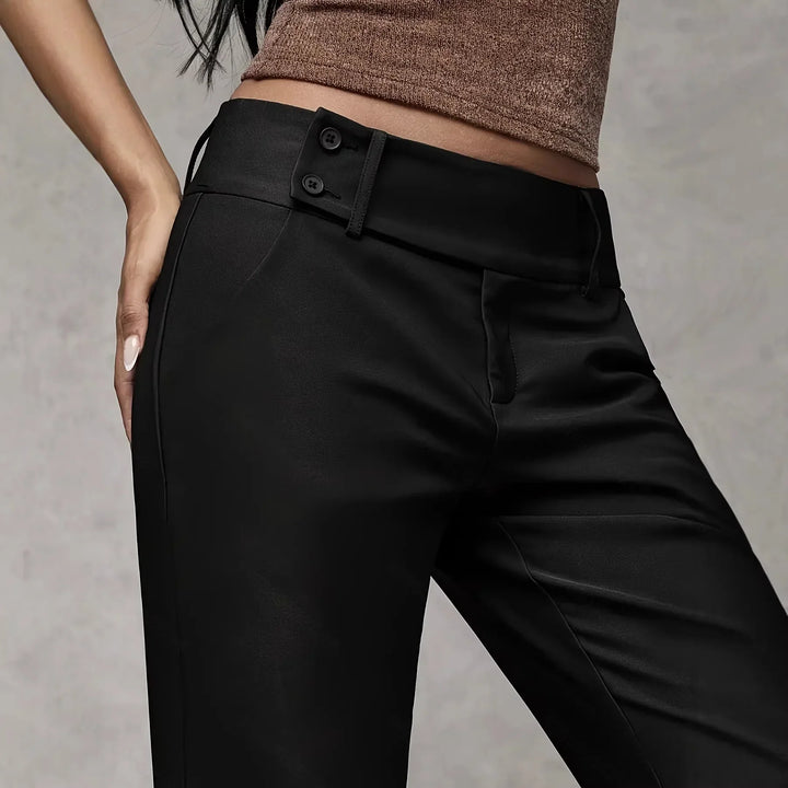 BEAUMONT NICE | PANTALONS FLUIDES À TAILLE MOYENNE POUR FEMMES