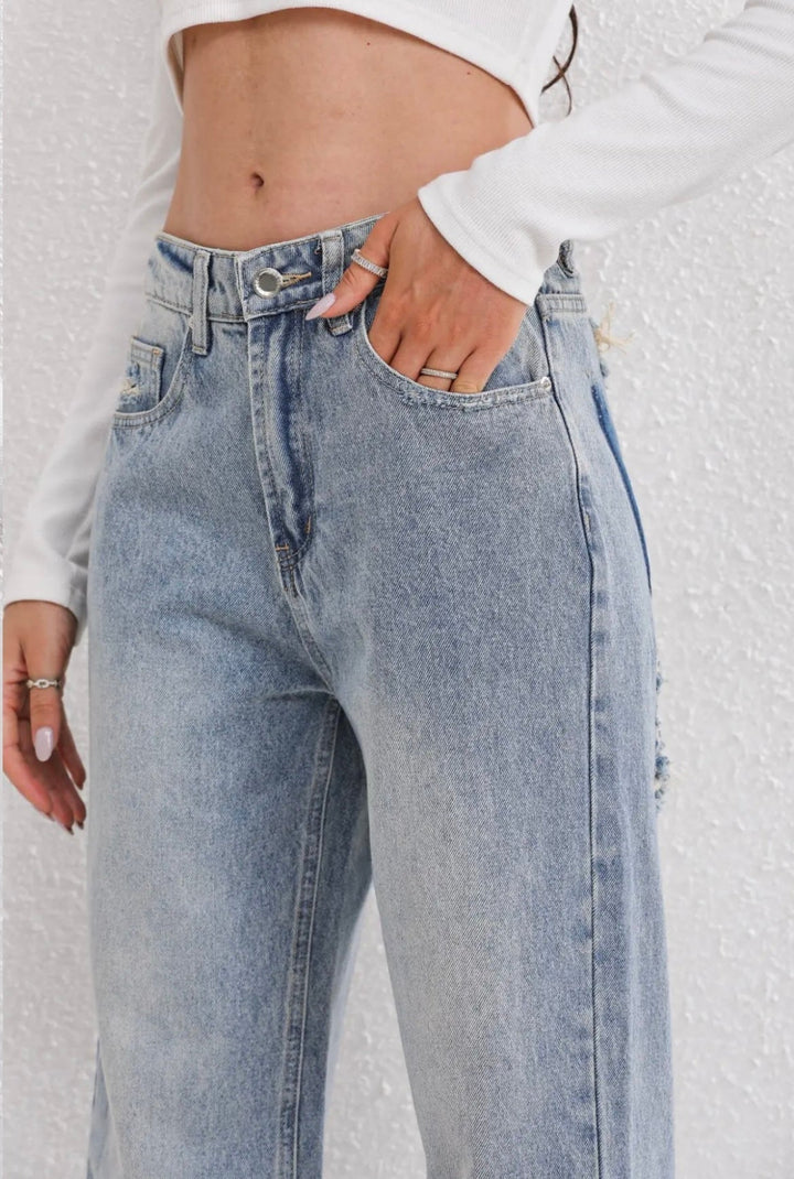 BEAUMONT NICE | JEANS DÉCHIRÉS ANCIENNE POUR FEMMES