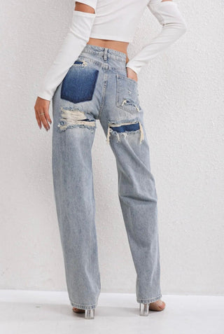 BEAUMONT NICE | JEANS DÉCHIRÉS ANCIENNE POUR FEMMES